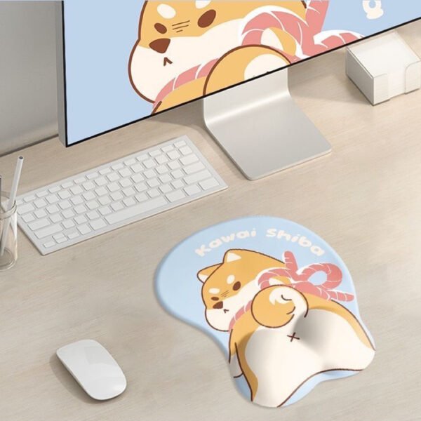 Shiba Inu Mouse Pad and Wrist Rest Set