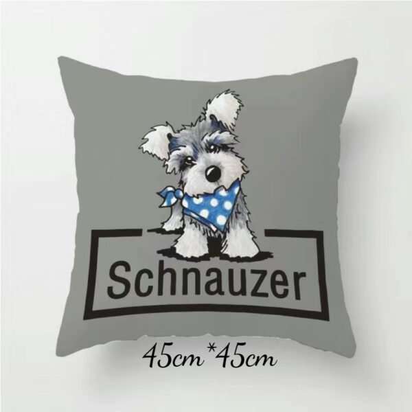 Schnauzer Pattern Cushion Cover