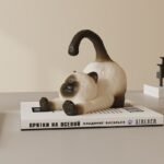 Siamese cat phone holder