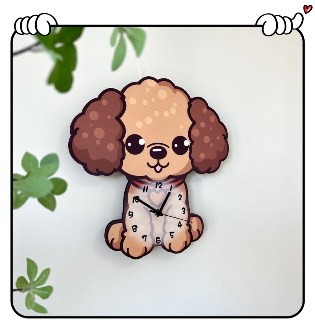 Poodle wall clock