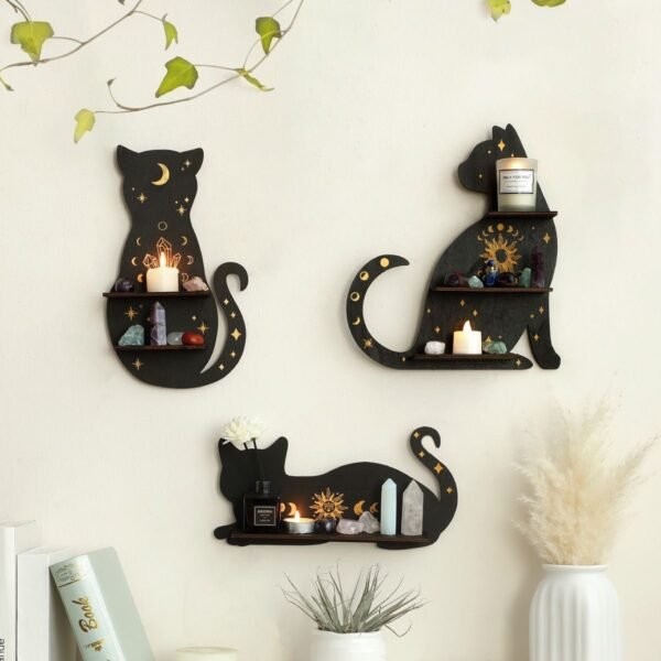 Tuxedo Cat Wall Mounted Rack