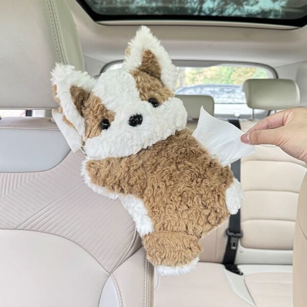 Poodle car tissue box