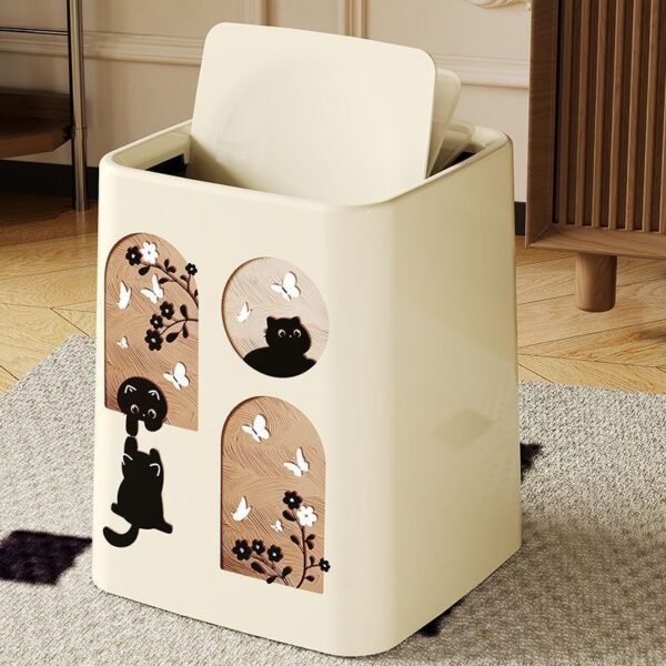 British Shorthair garbage can