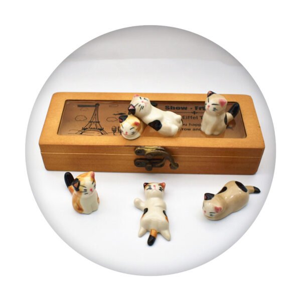 Ginger Cat Chopstick Rest Gift Box Set