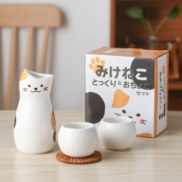 Devon Rex Cat Sake Set