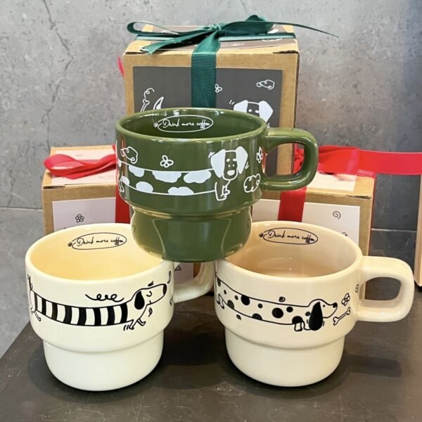 Dachshund Stacking Mug Set