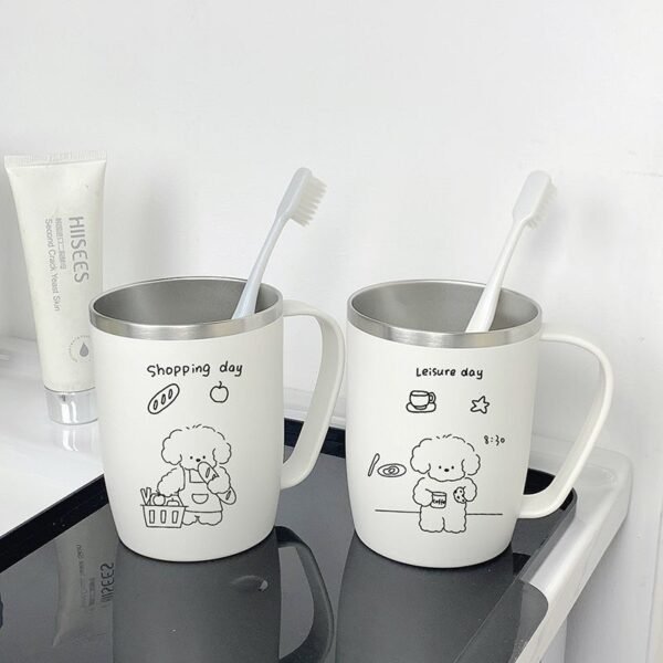 Bichon Frise Couple Rinse Cup Set